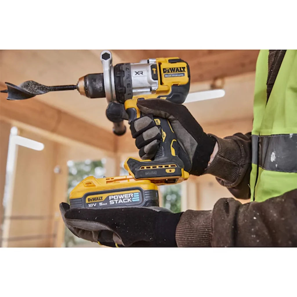 Dеwаlt DCD1007H2T-GB 18V XR Brushless Combi Drill with 2 x 5.0Ah POWERSTACK Batteries