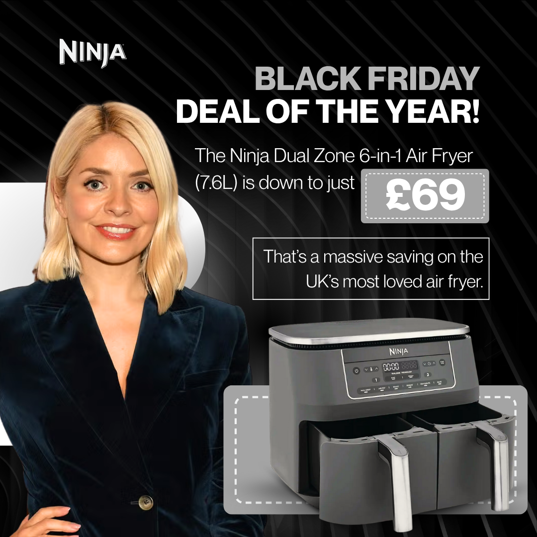 Kitchen Kit: Ninja Air Fryer 6-in-1 Dual Basket 9.5 L + Book with 100+ Recipes